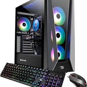 This gaming computer comes pre-built with everything you need to start gaming right away! Featuring an Intel i7-11700F 2.5GHz, Nvidia 3060 graphics card, and 16GB of RAM, this PC is ready to run the latest games right out of the box!