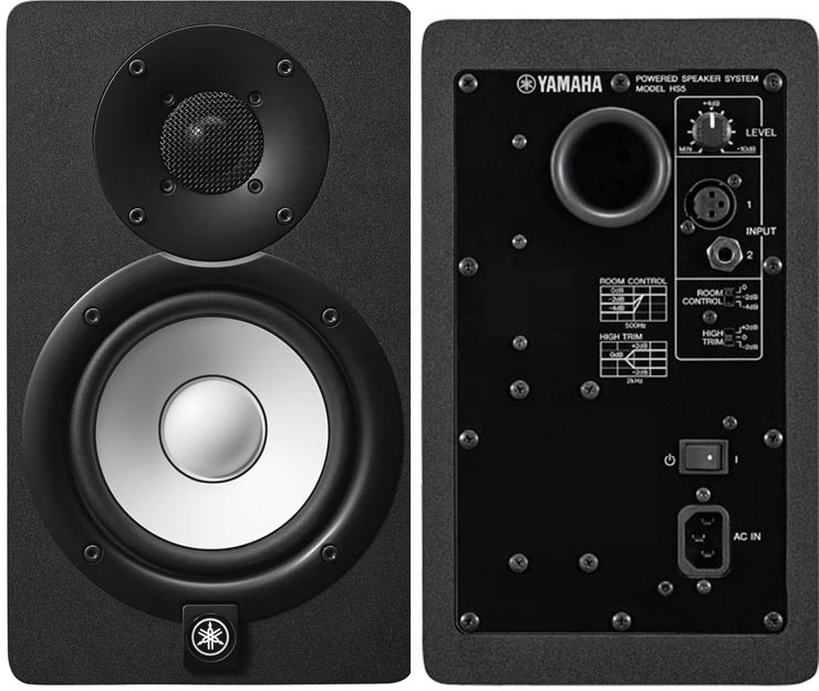 2) Yamaha HS5 Monitors with Mee Earphones & Clutch Stands
