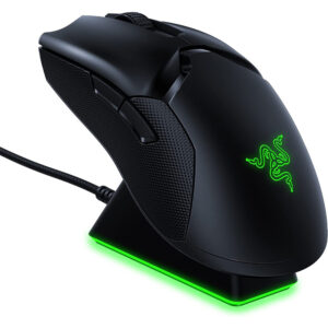 Lightweight wireless gaming mouse with RGB and charging dock